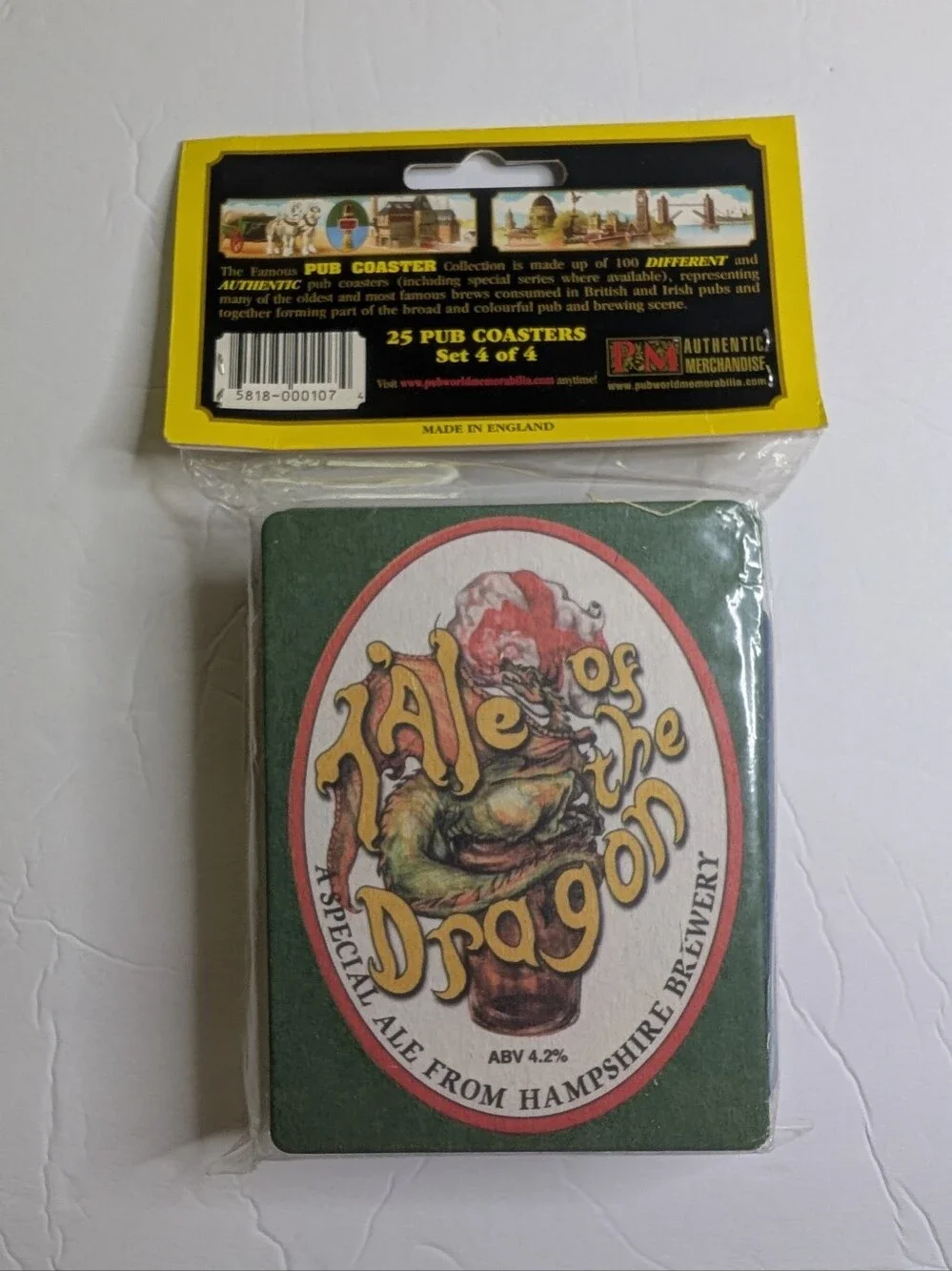 Pub World Memorial 25 Beer Coasters